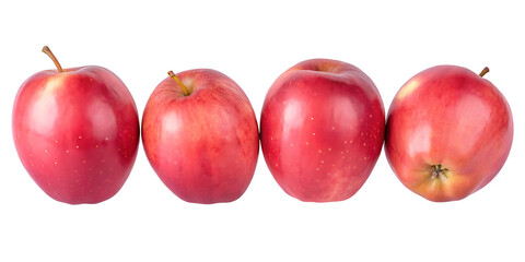 Fototapeta premium red apples isolated on white background PNG.AI GENERATED