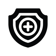 medical insurance icon. vector glyph icon for your website, mobile, presentation, and logo design.