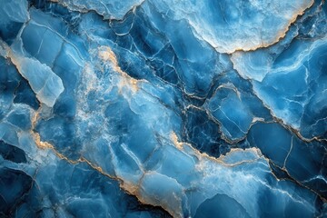 Fototapeta premium luxurious blue pastel marble surface with intricate veining patterns natural stone texture background for interior design high resolution closeup view