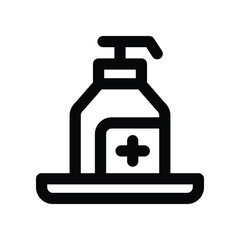 alcohol gel icon. vector line icon for your website, mobile, presentation, and logo design.