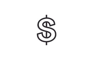 Obraz premium Dollar Sign Icon Isolated on Transparent Background