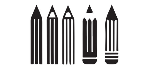 Collection of Pencil Silhouettes Illustrations for Artists