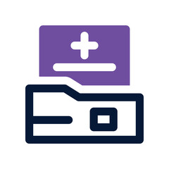 Obraz premium medical folder icon. vector dual tone icon for your website, mobile, presentation, and logo design.