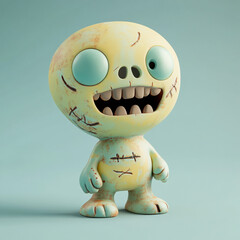 Zombie clay cute illustration