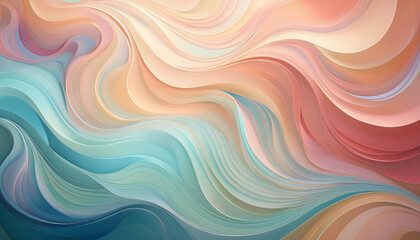 Fototapeta premium elegant curvy swirl waves background pastel texture