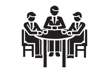 Businesspeople Having a Meeting Around a Table