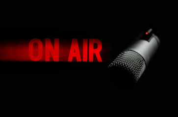 Professional microphone and on air sign