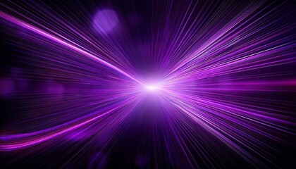 abstract purple light lines rays on dark background with lighting effect and bokeh