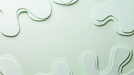 Obraz premium Abstract Green Shapes Background Design