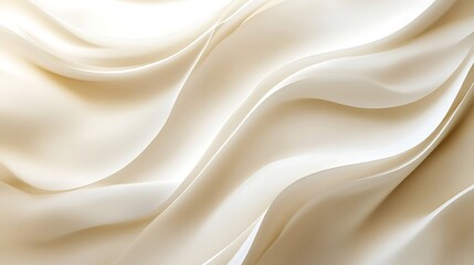 Obraz premium Elegant Cream Draped Fabric Soft Waves Abstract Background