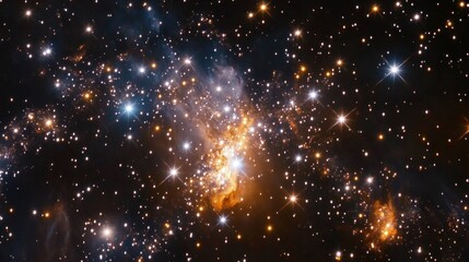 Fototapeta premium Star Cluster in a Dark Expanse of Space
