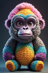 "Crocheted Cuddles: The Heartfelt Gorilla"