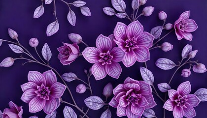 flowers on a paper, abstract flower design, gorgeous flower design