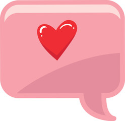Illustration of Heart in Speech Bubble