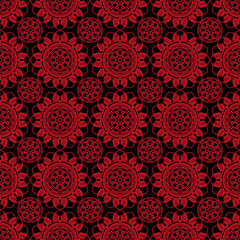 Pattern with crochet granny square wallpaper handmade decorative art design print