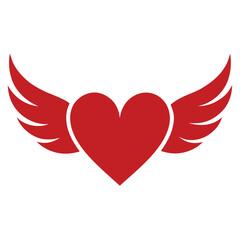 Fototapeta premium heart with wings