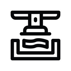 press icon. vector line icon for your website, mobile, presentation, and logo design.