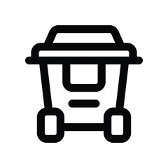 waste bin icon. vector line icon for your website, mobile, presentation, and logo design.