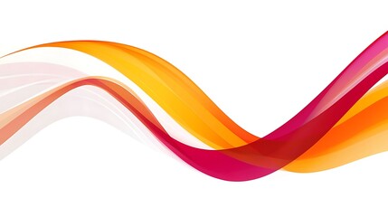 Obraz premium Fluid Orange and Crimson Waves: A Dynamic Abstract Design