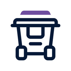 waste bin icon. vector dual tone icon for your website, mobile, presentation, and logo design.