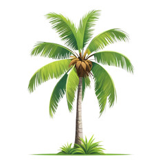 Obraz premium palm tree with transparent background PNG and JPEG image 