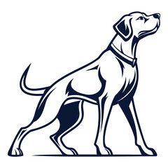 Dog Logo Icon Silhouette High-Quality Vector Illustration on Transparent Background