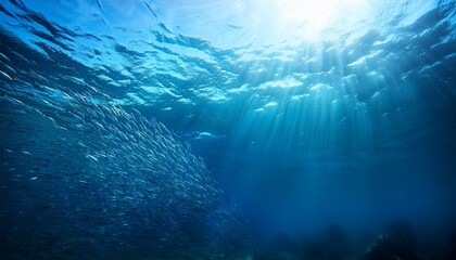 underwater blue background in sea