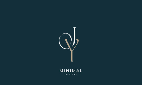 Alphabet letter icon logo JY