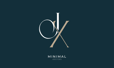 Alphabet letter icon logo JX