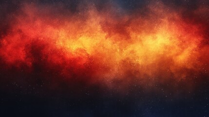 Fototapeta premium Fiery nebula, cosmic dust and stars.
