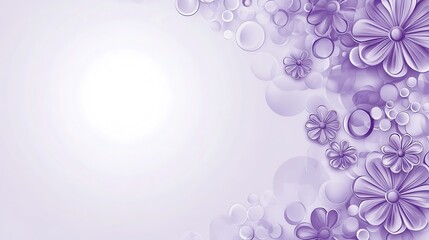 Naklejka premium Lavender Floral Design With Abstract Circles Background
