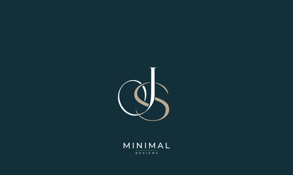 Alphabet letter icon logo JS