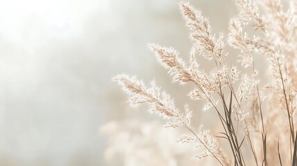 Delicate Beige Pampas Grass in Soft Light