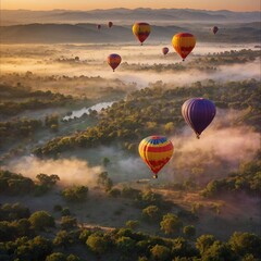 hot air balloon in region country
