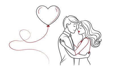a heart balloon whimsical love
