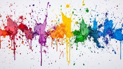 Fototapeta premium Abstract Rainbow Splatters Art
