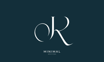 Alphabet letter icon logo JK