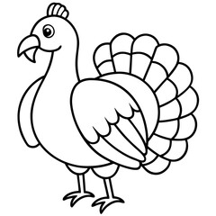 Turkey on white background
