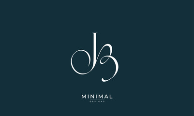 Alphabet letter icon logo JB