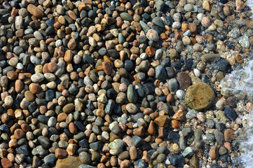 pebbles on the shore of Lake Baikal