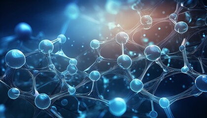 Obraz premium abstract molecular structure pattern medical background graphic resource