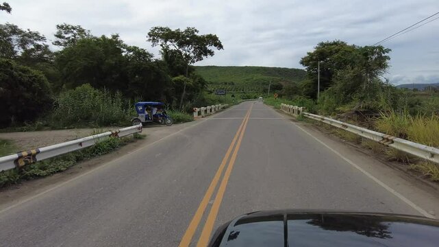 driving on the road from Chachapoyas to Lima