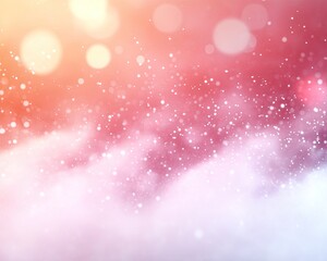 A blurred bokeh background with glowing red, white, and pink lights, creating a soft, enchanting ambiance