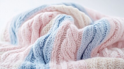 Soft Pastel Knitted Wool Fabric Texture forming Gentle Waves