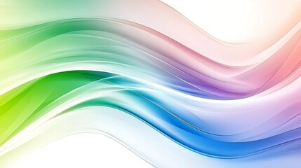 Abstract Rainbow Wave: Serene Colorful Swirls in a Dreamy Design