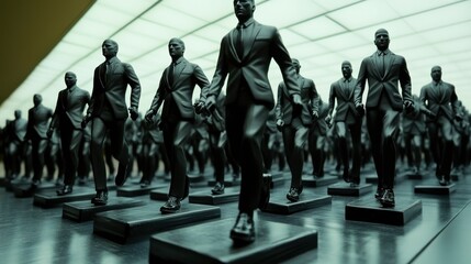 Minimalist Action Shots in Modern Office Setting