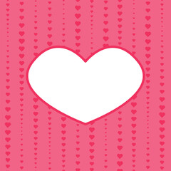 Happy Valentine's Day Background with Heart. Trendy  Design for Romantic Greeting Card. Heart Postcard Design. Romantic Event Vector Art. Not AI