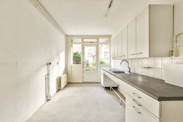 Modern minimalist kitchen interior