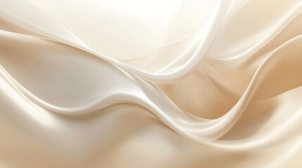 Obraz premium Elegant Cream Silk Drapery Abstract Background