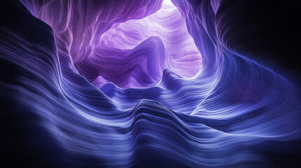 Obraz premium Underground Cavern in Luminous Purple Hues